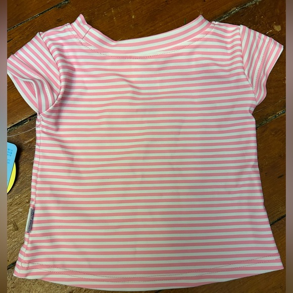 IPlay Rashguard Swim Shirt- Pink Stripe- 6 Months - Picture 5 of 6